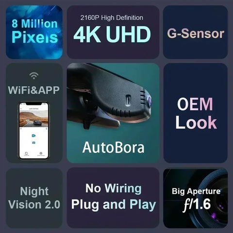 Capture Every Moment in Stunning 4K: AutoBora Dash Cam